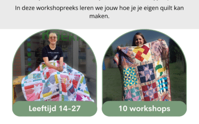 Maak je eigen Krachtdeken. Quiltcursus voor jongeren (14-27 jaar) in Ede dit najaar
