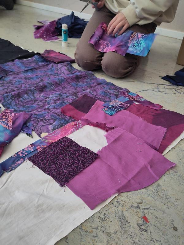 in 5 kunstlessen een quilt voor de klas