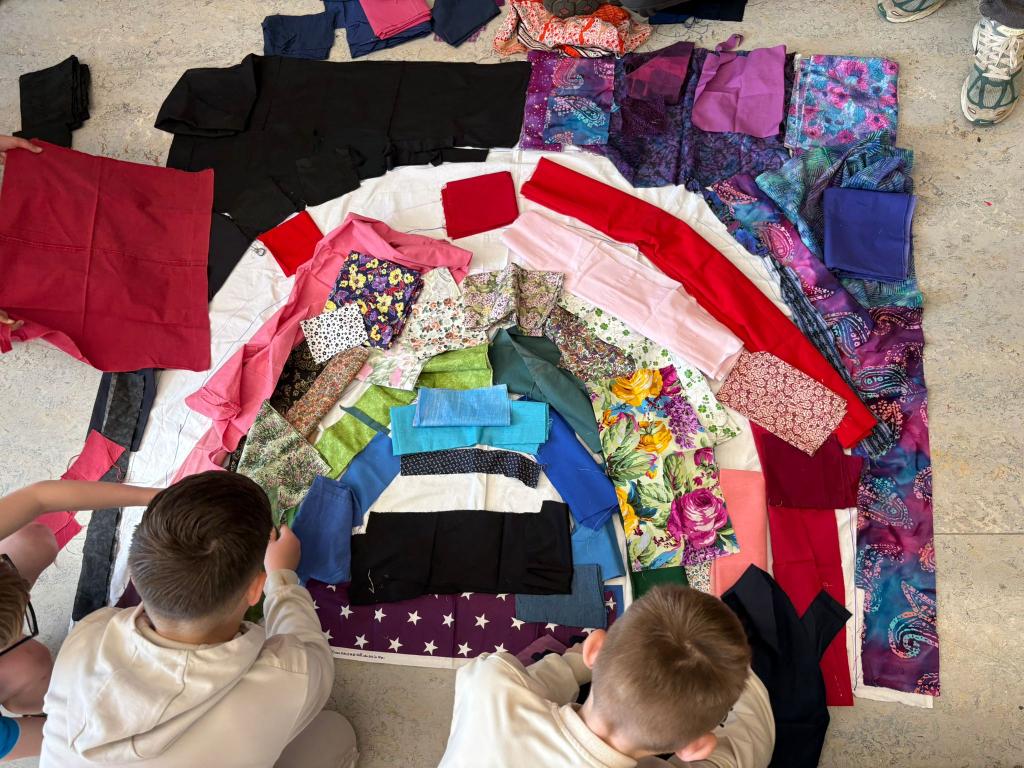 in 5 kunstlessen een quilt voor de klas
