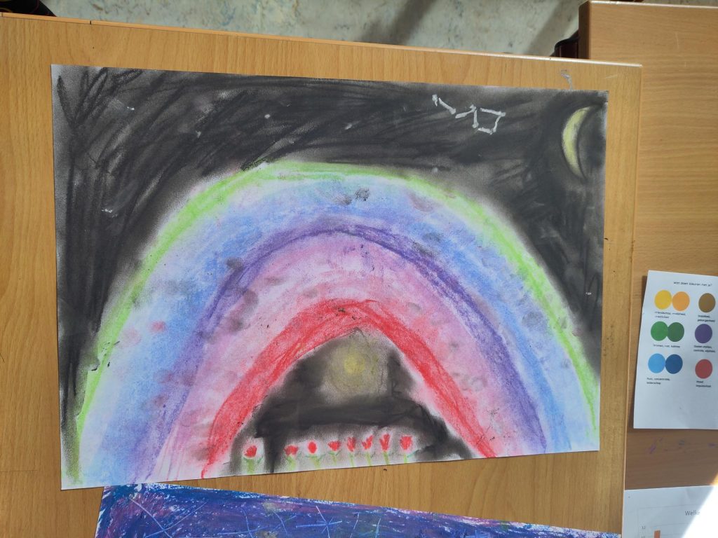 in 5 kunstlessen een quilt voor de klas